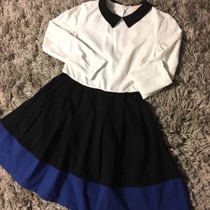 Love Ady quarter sleeve contrast dress